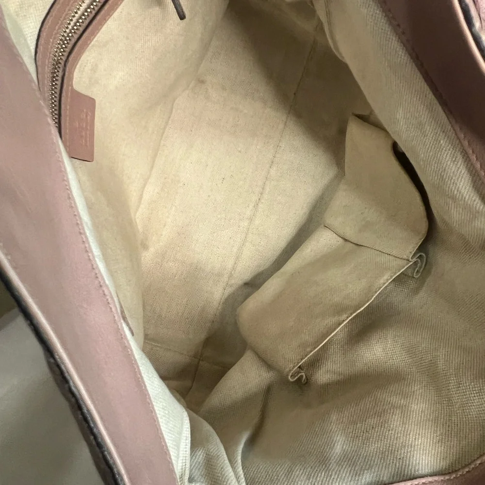 Guccissima soft pink medium Bree foldover Shoulder Bag - Picture 12 of 16